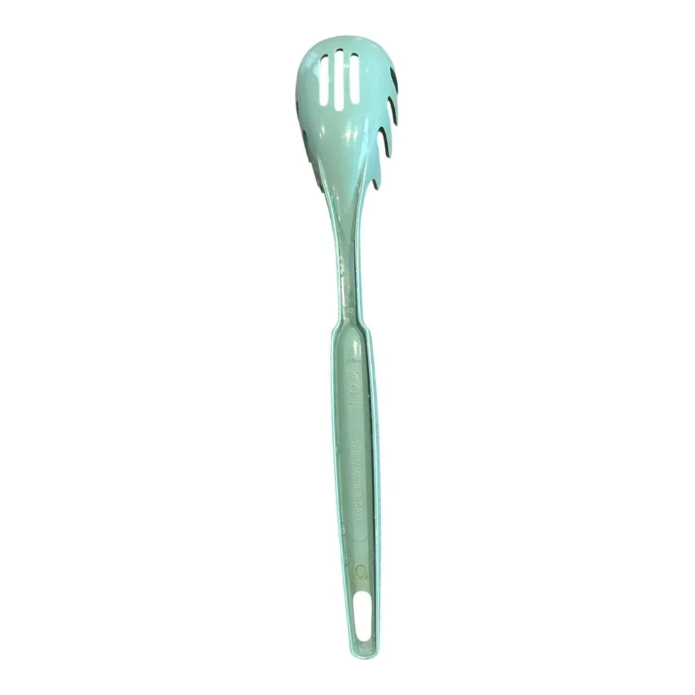 Vintage EKCO USA Aqua Blue Spaghetti Pasta Server‎ Spoon Kitchen Utensil